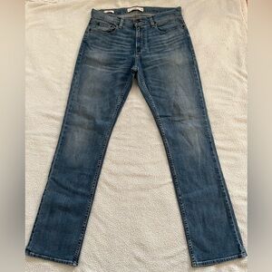 Hollister Men's Bootcut Jeans in Dark Blue